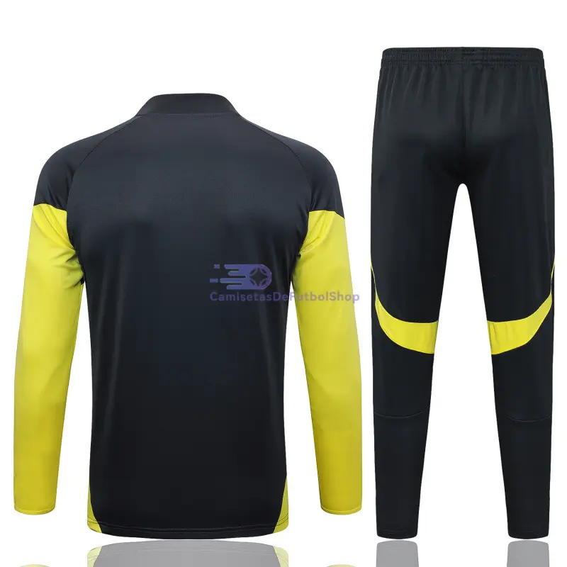 Sudadera De Entrenamiento Real Madrid 2025/2026 Gris Oscuro/Amarillo