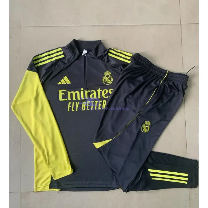Sudadera De Entrenamiento Real Madrid 2025/2026 Gris Oscuro/Amarillo