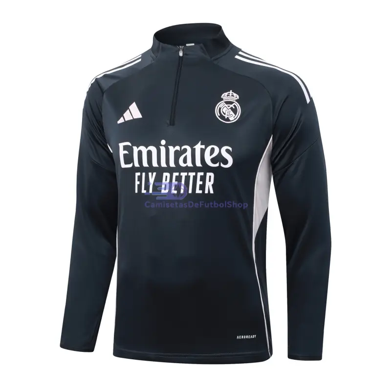 Sudadera De Entrenamiento Real Madrid 2025/2026 Gris Oscuro/Rosa Claro