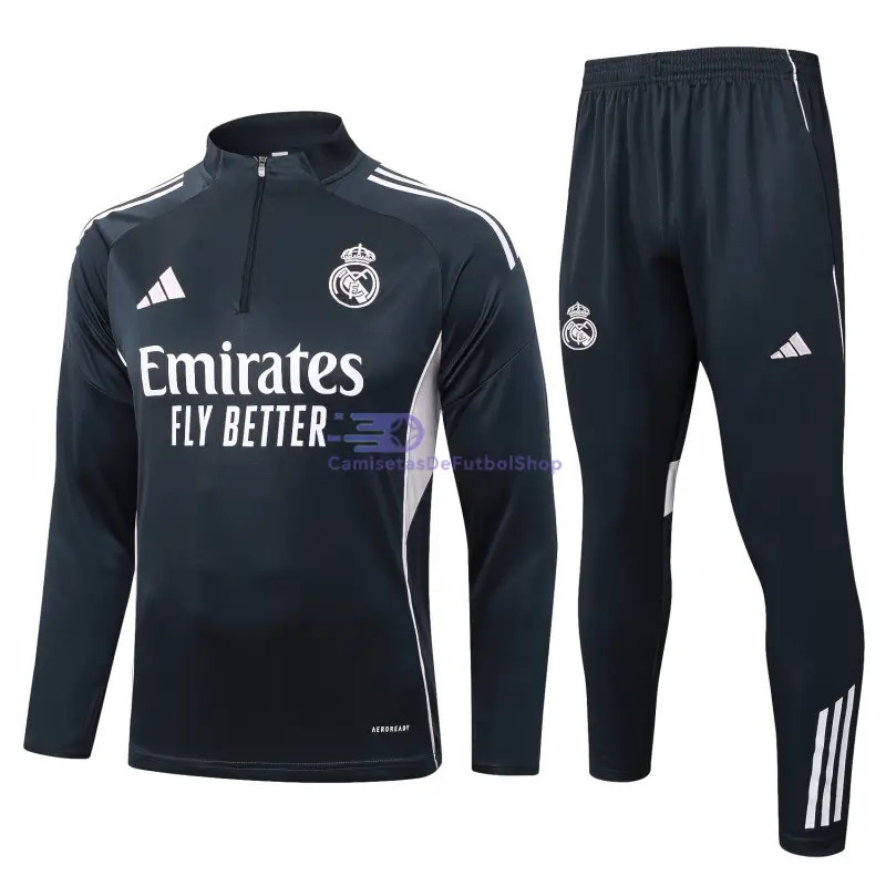 Sudadera De Entrenamiento Real Madrid 2025/2026 Gris Oscuro/Rosa Claro