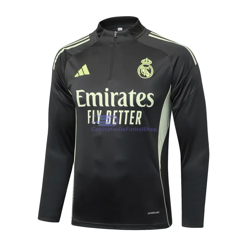 Sudadera De Entrenamiento Real Madrid 2025/2026 Gris/Verde