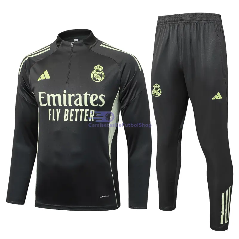Sudadera De Entrenamiento Real Madrid 2025/2026 Gris/Verde