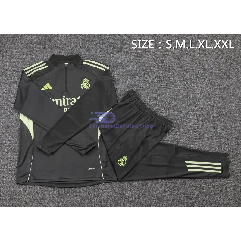 Sudadera De Entrenamiento Real Madrid 2025/2026 Gris/Verde