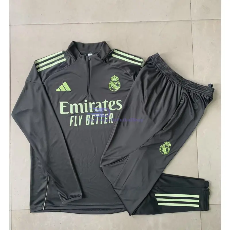 Sudadera De Entrenamiento Real Madrid 2025/2026 Gris/Verde