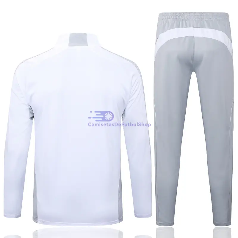 Sudadera De Entrenamiento Real Madrid 2025/2026 Kit Gris/Blanco
