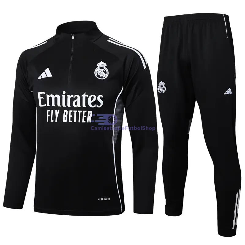 Sudadera De Entrenamiento Real Madrid 2025/2026 Negro