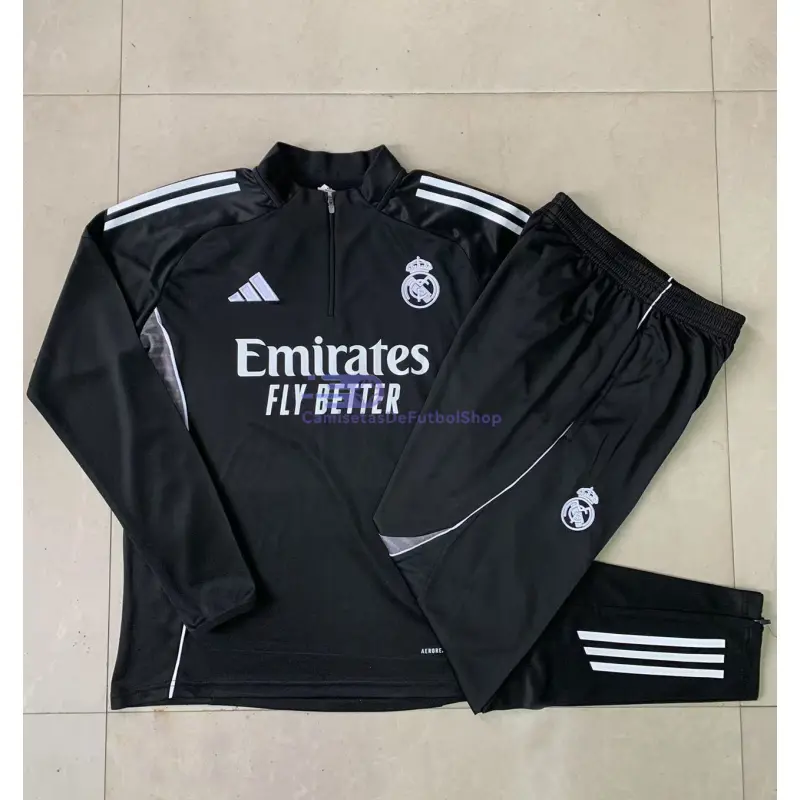 Sudadera De Entrenamiento Real Madrid 2025/2026 Negro