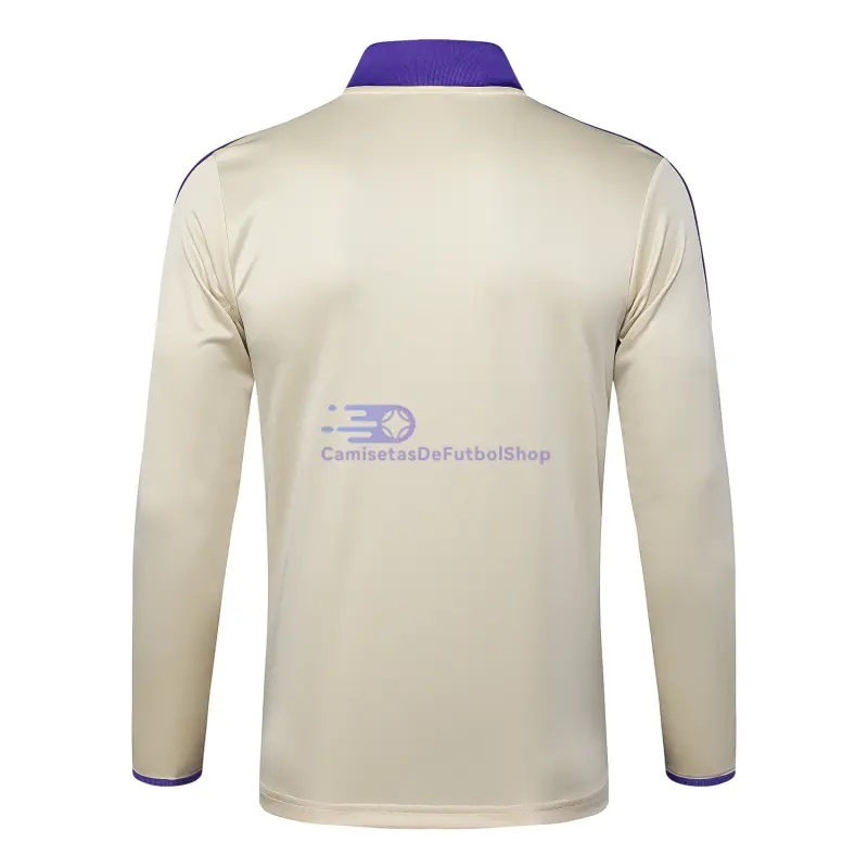 Sudadera De Entrenamiento Real Madrid 2025/2026 Retro Beige/Morado