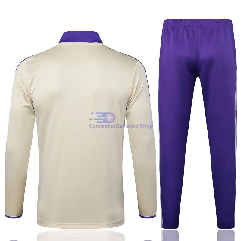 Sudadera De Entrenamiento Real Madrid 2025/2026 Kit Retro Beige/Morado