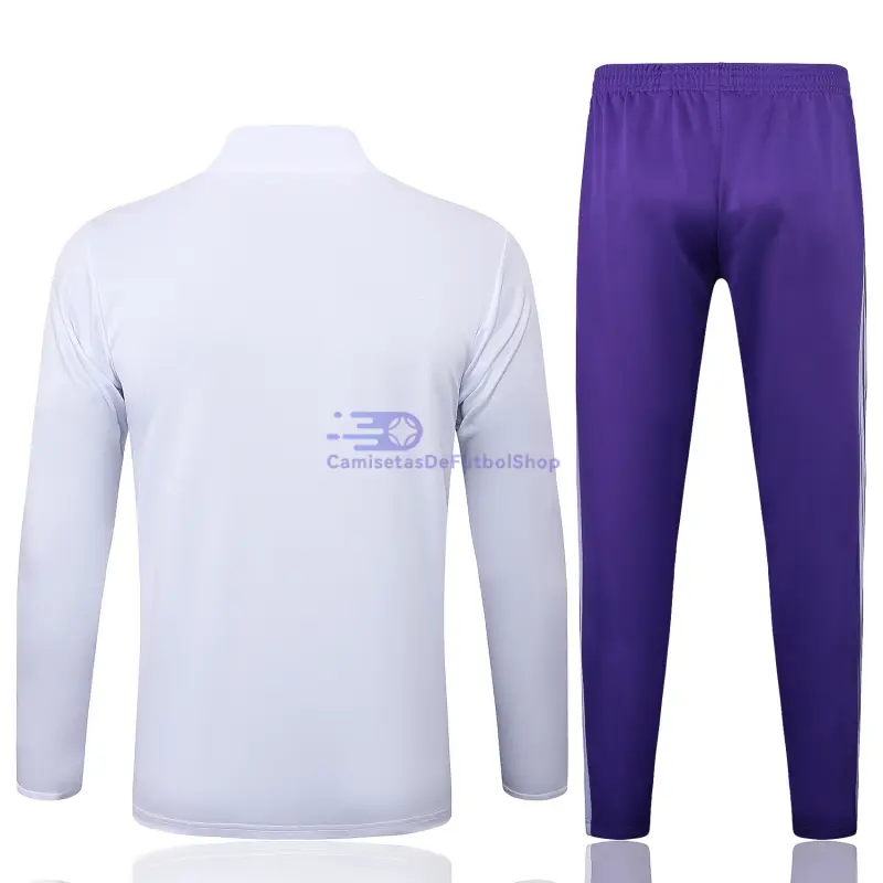 Sudadera De Entrenamiento Real Madrid 2025/2026 Retro Blanco/Morado