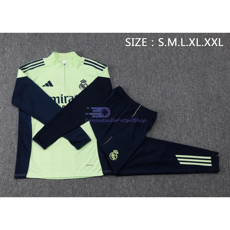 Sudadera De Entrenamiento Real Madrid 2025/2026 Verde Claro/Azul