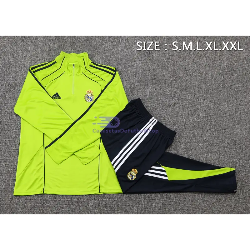 Sudadera De Entrenamiento Real Madrid 2025/2026 Kit Retro Verde Lima