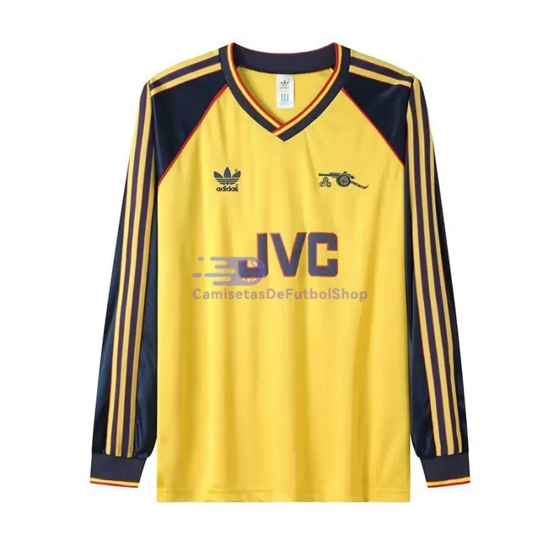 Camiseta Arsenal 1989/91 2ª Equipación Retro ML Amarillo