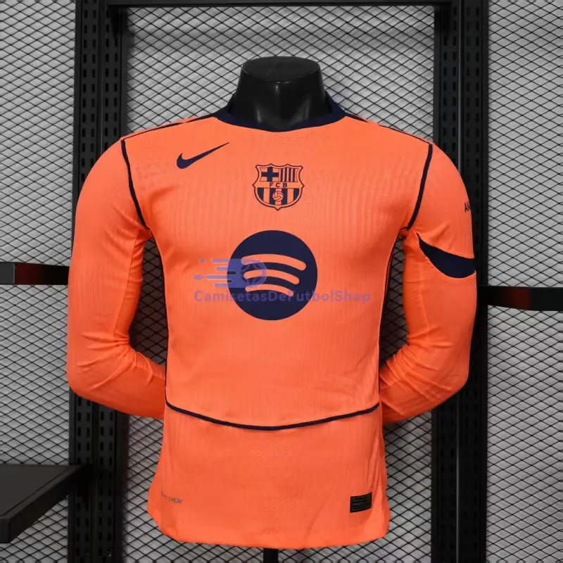 Camiseta Barcelona 2025/2026 3ª Equipación ML Naranja (EDICIÓN JUGADOR)