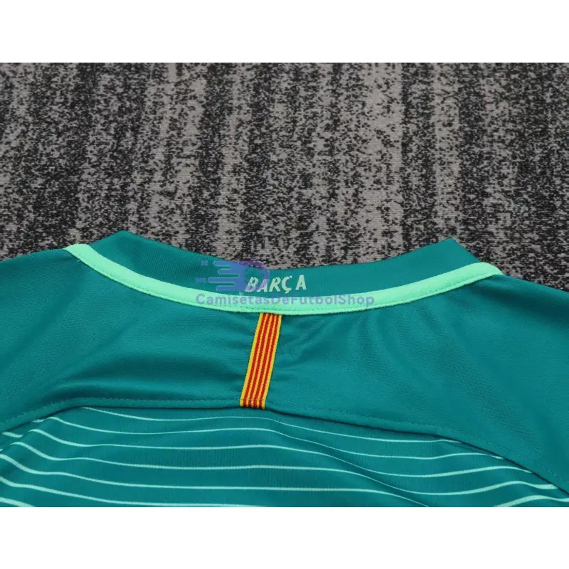 Camiseta Barcelona 2016/17 3ª Equipación Retro Verde Niño Kit