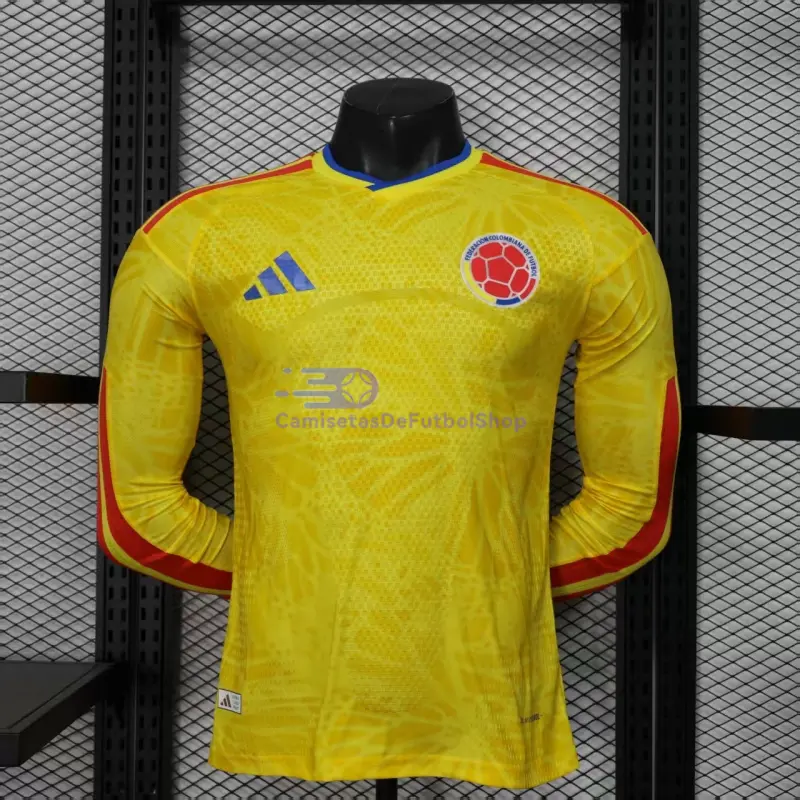 Camiseta Colombia 2026 1ª Equipación ML Amarillo (EDICIÓN JUGADOR)