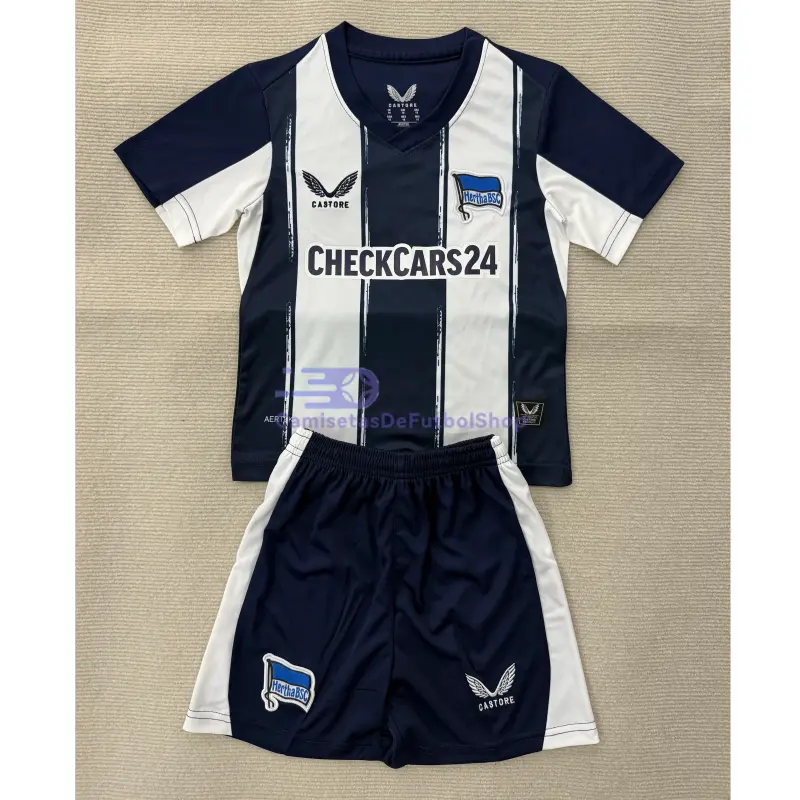 Camiseta Hertha Berlin 1ª Equipación 2025/2026 Azul/Blanco Niño Kit