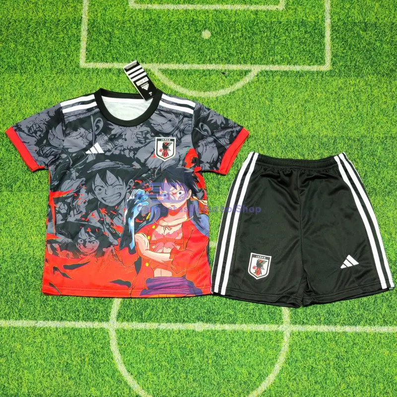 Camiseta Japón 2026 Edición Especial One Piece Negro/Rojo Niño Kit