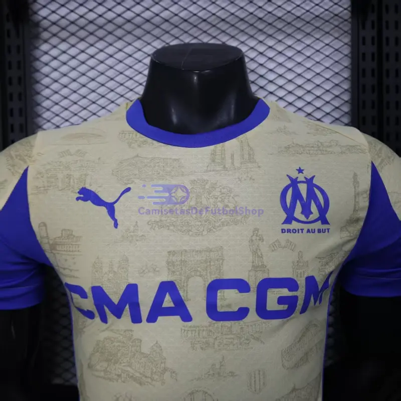 Camiseta Olympique Marsella 2025/2026 4ª Equipación Amarillo/Azul (EDICIÓN JUGADOR)