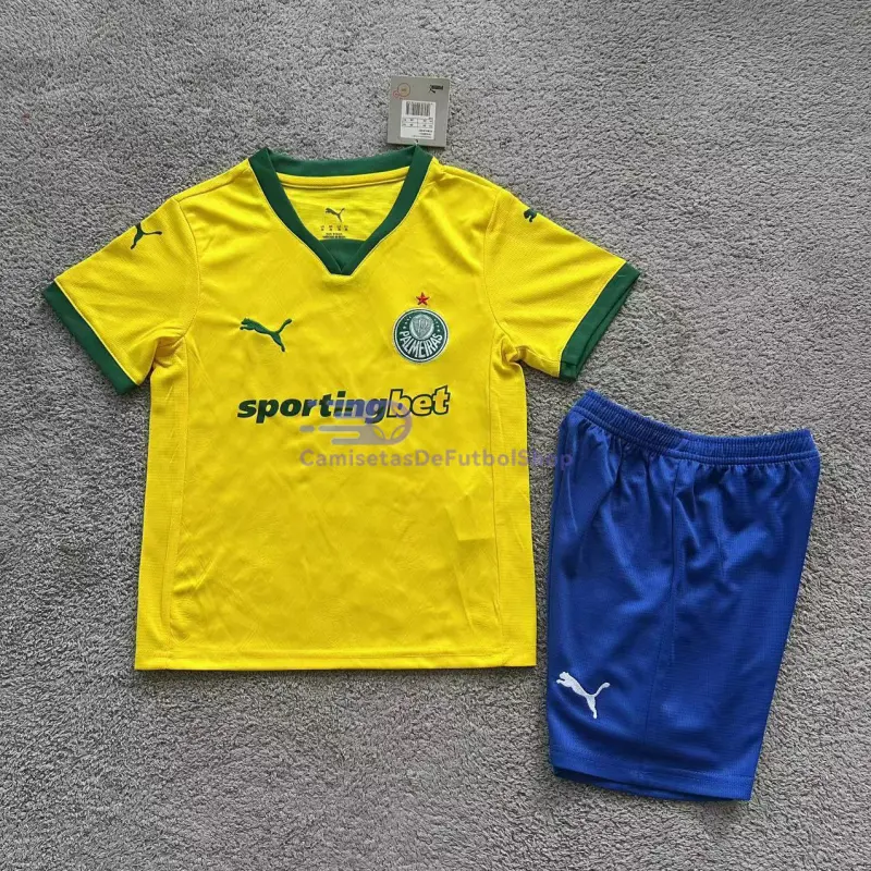 Camiseta Palmeiras 2025/2026 3ª Equipación Amarillo Niño Kit