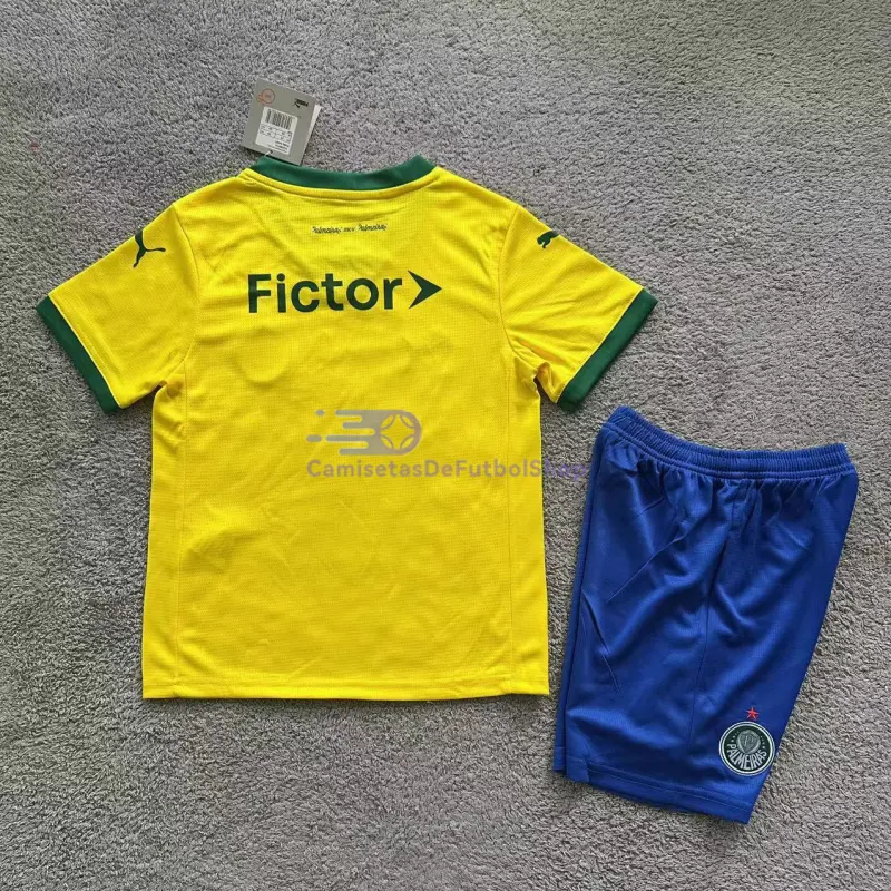 Camiseta Palmeiras 2025/2026 3ª Equipación Amarillo Niño Kit