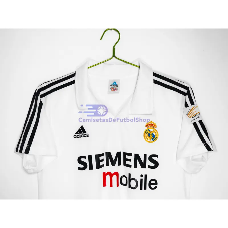 Camiseta Real Madrid 2002/03 1ª Equipación Retro Blanco con Publicitario