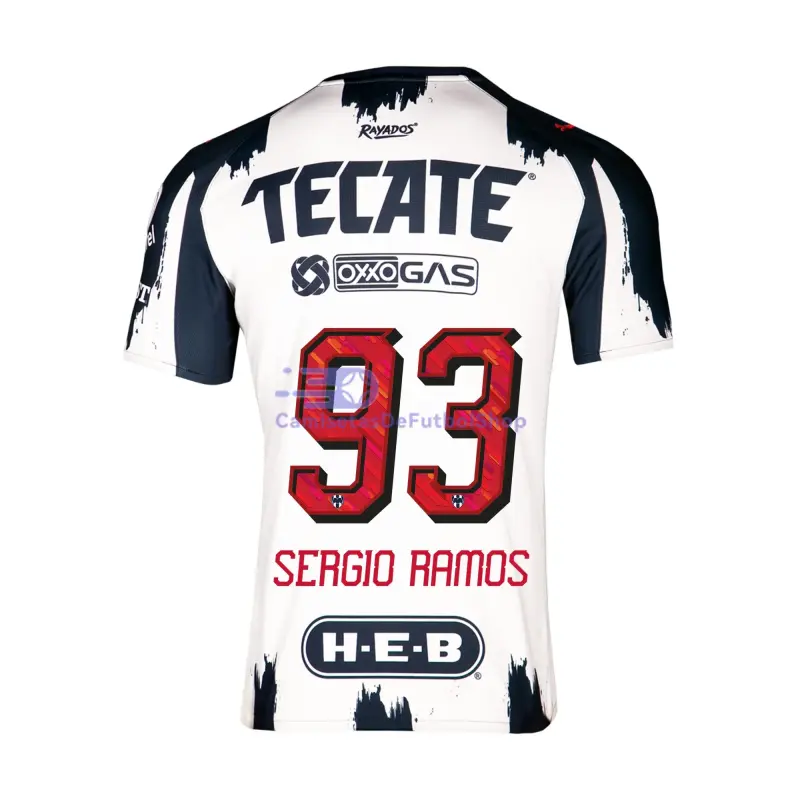 Camiseta SERGIO RAMOS 93 Monterrey 2025/2026 1ª Equipación Blanco/Azul Marino