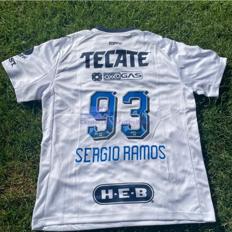 Camiseta SERGIO RAMOS 93 Monterrey 2025/2026 2ª Equipación Blanco