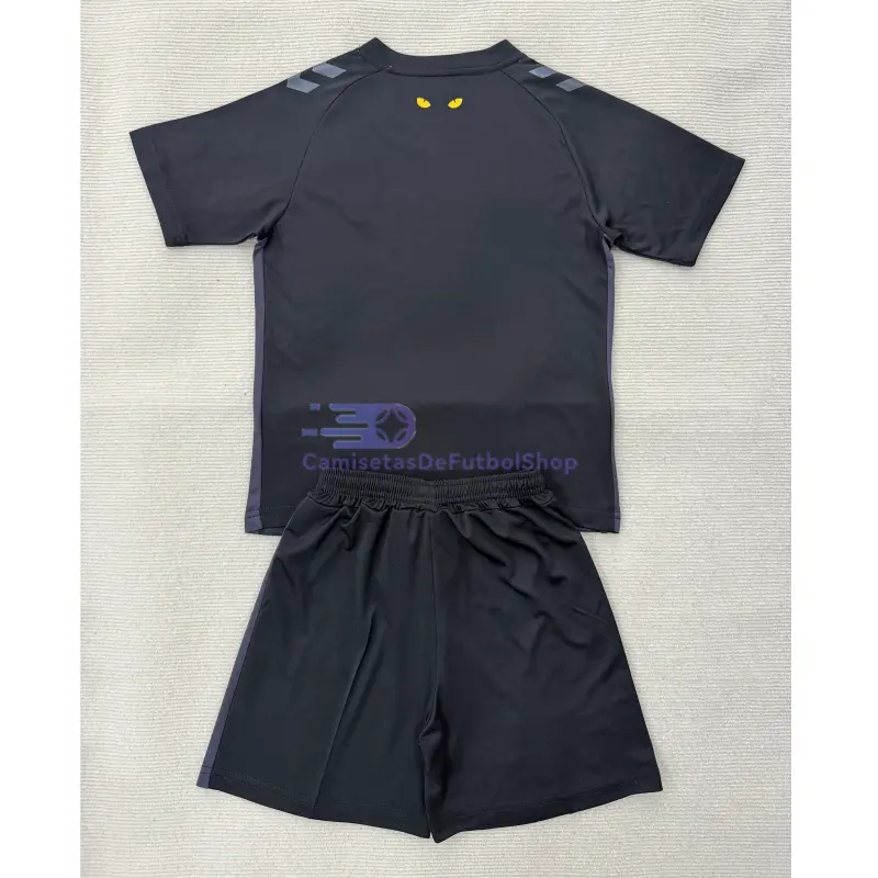 Camiseta Sunderland AFC 2025/2026 3ª Equipación Negro Niño Kit