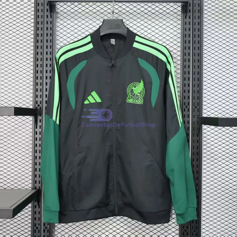 Cortavientos México 2025 Negro/Verde