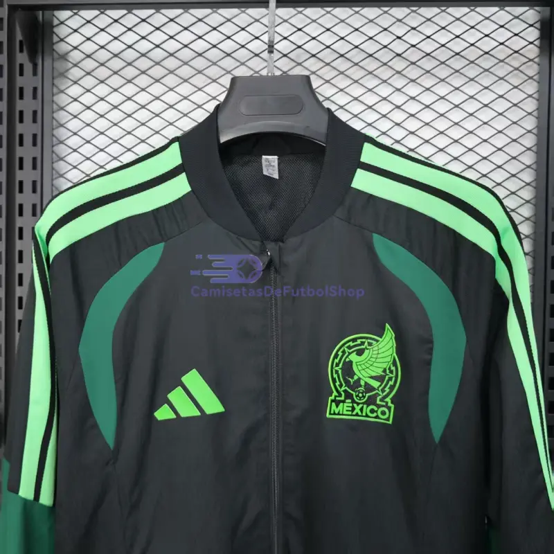 Cortavientos México 2025 Negro/Verde