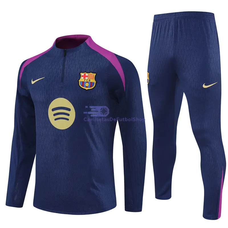 Sudadera De Entrenamiento Barcelona 2025/2026 Kit Azul Marino/Morado (EDICIÓN JUGADOR)