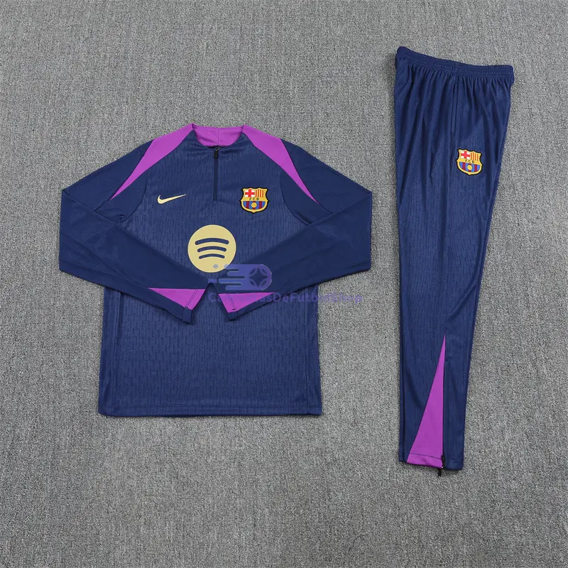 Sudadera De Entrenamiento Barcelona 2025/2026 Kit Azul Marino/Morado (EDICIÓN JUGADOR)