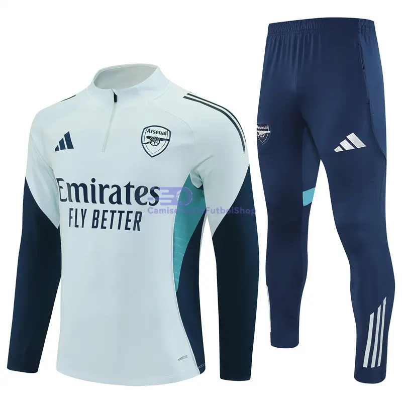 Sudadera De Entrenamiento Arsenal 2025/2026 Kit Azul Claro/Azul Oscuro