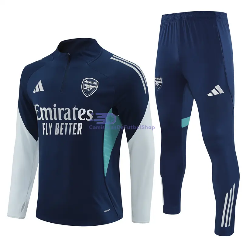 Sudadera De Entrenamiento Arsenal 2025/2026 Kit Azul Oscuro/Azul Claro