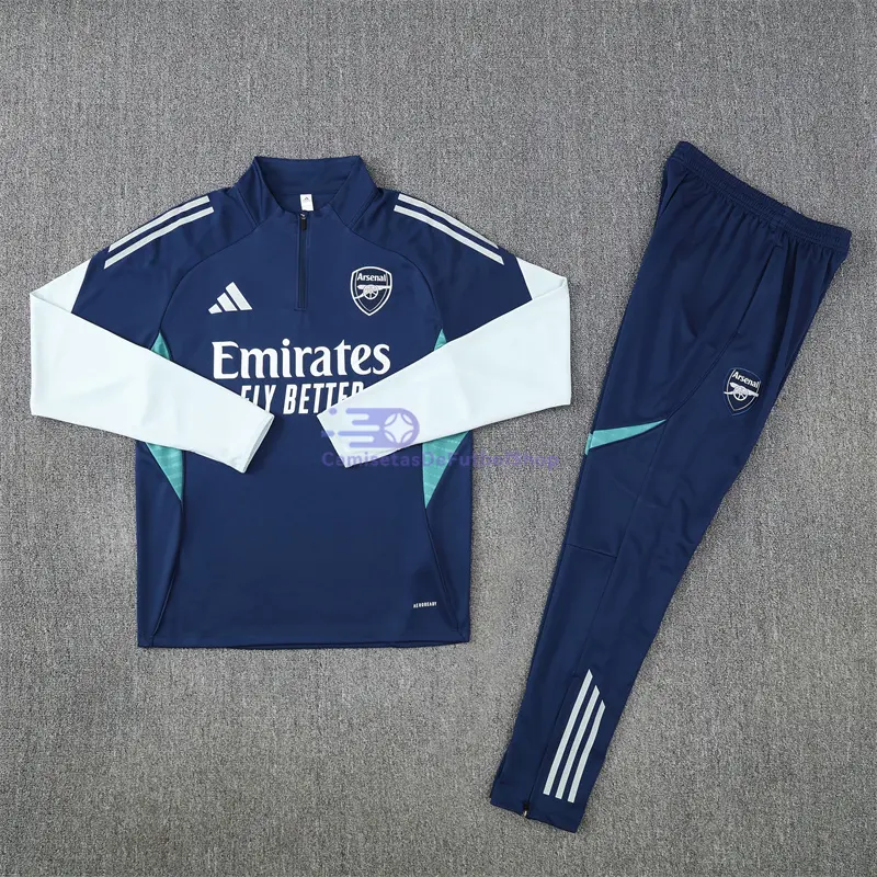 Sudadera De Entrenamiento Arsenal 2025/2026 Kit Azul Oscuro/Azul Claro