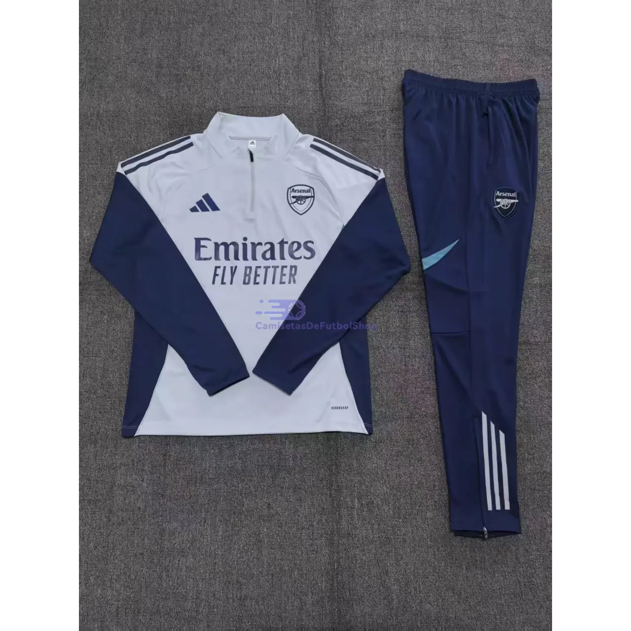 Sudadera De Entrenamiento Arsenal 2025/2026 Niño Kit Azul Claro/Azul Oscuro