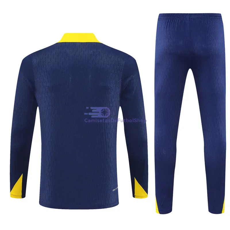 Sudadera De Entrenamiento Atlético de Madrid 2025/2026 Kit Azul Marino/Amarillo (EDICIÓN JUGADOR)