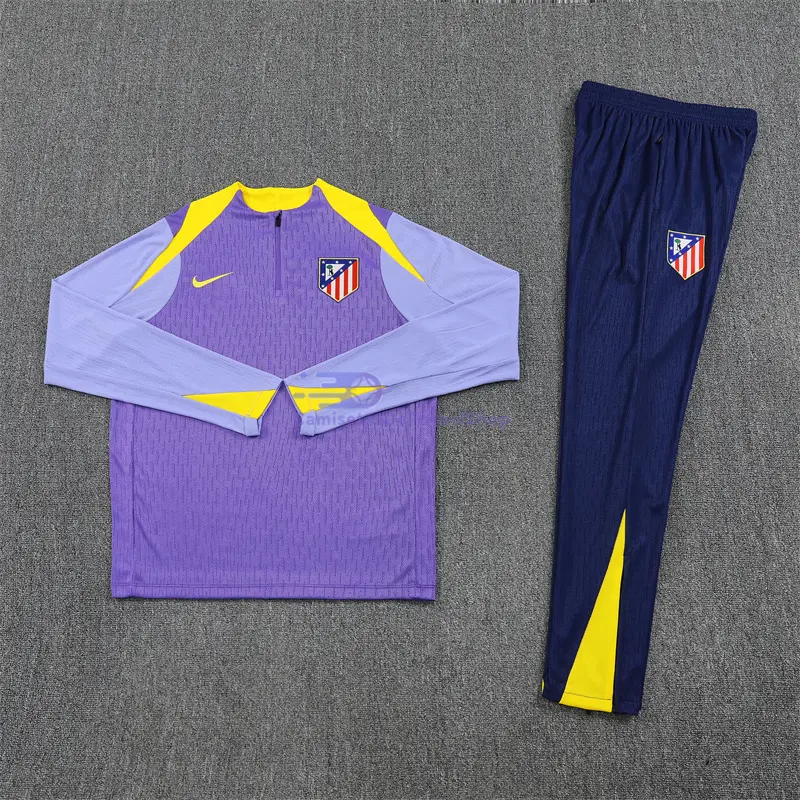 Sudadera De Entrenamiento Atlético de Madrid 2025/2026 Kit Morado/Amarillo (EDICIÓN JUGADOR)