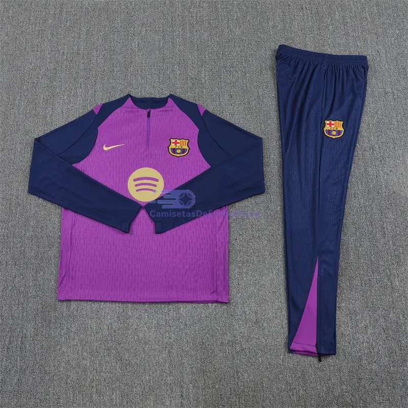 Sudadera De Entrenamiento Barcelona 2025/2026 Kit Morado/Azul Marino (EDICIÓN JUGADOR)