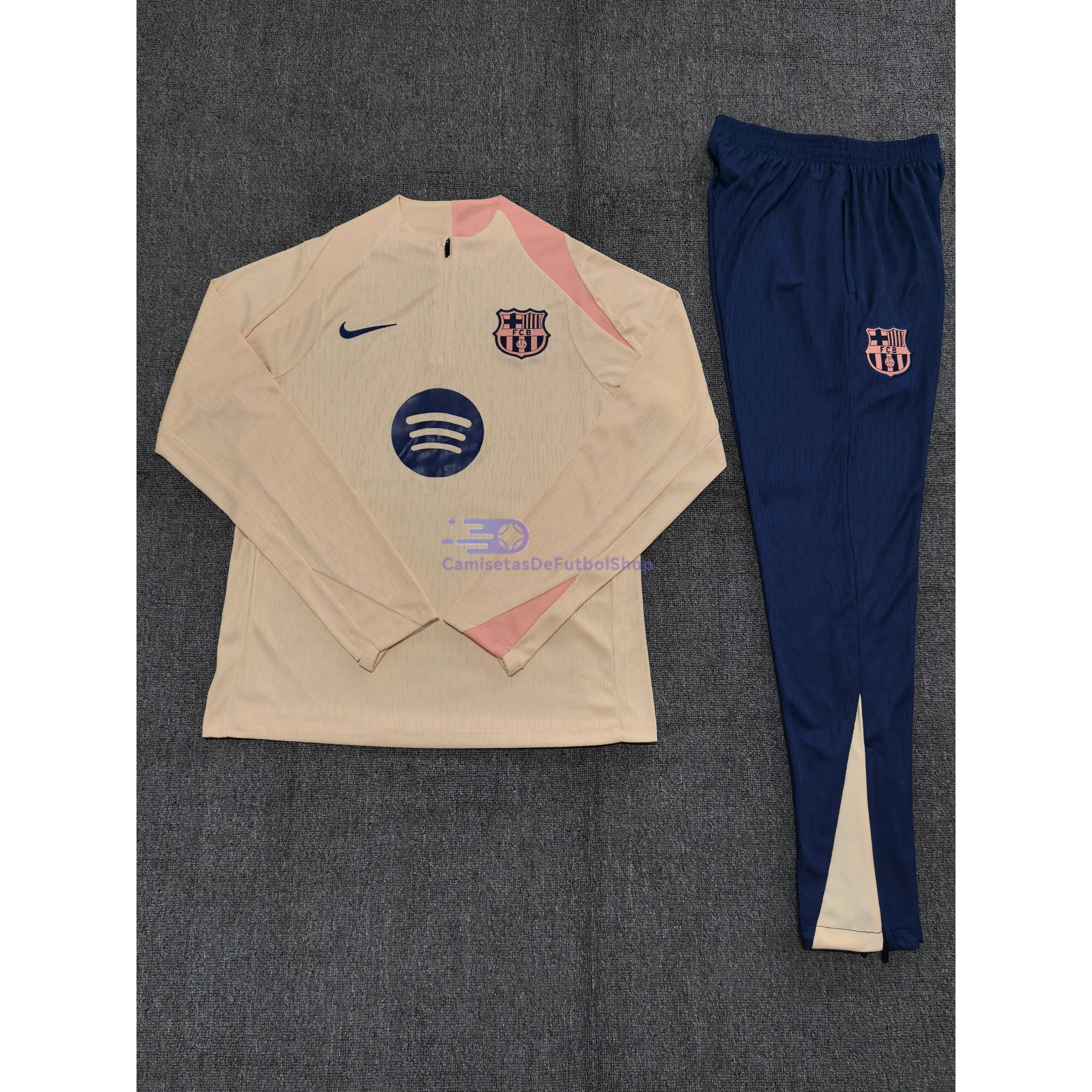 Sudadera De Entrenamiento Barcelona 2025/2026 Niño Kit Amarillo Claro (EDICIÓN JUGADOR)