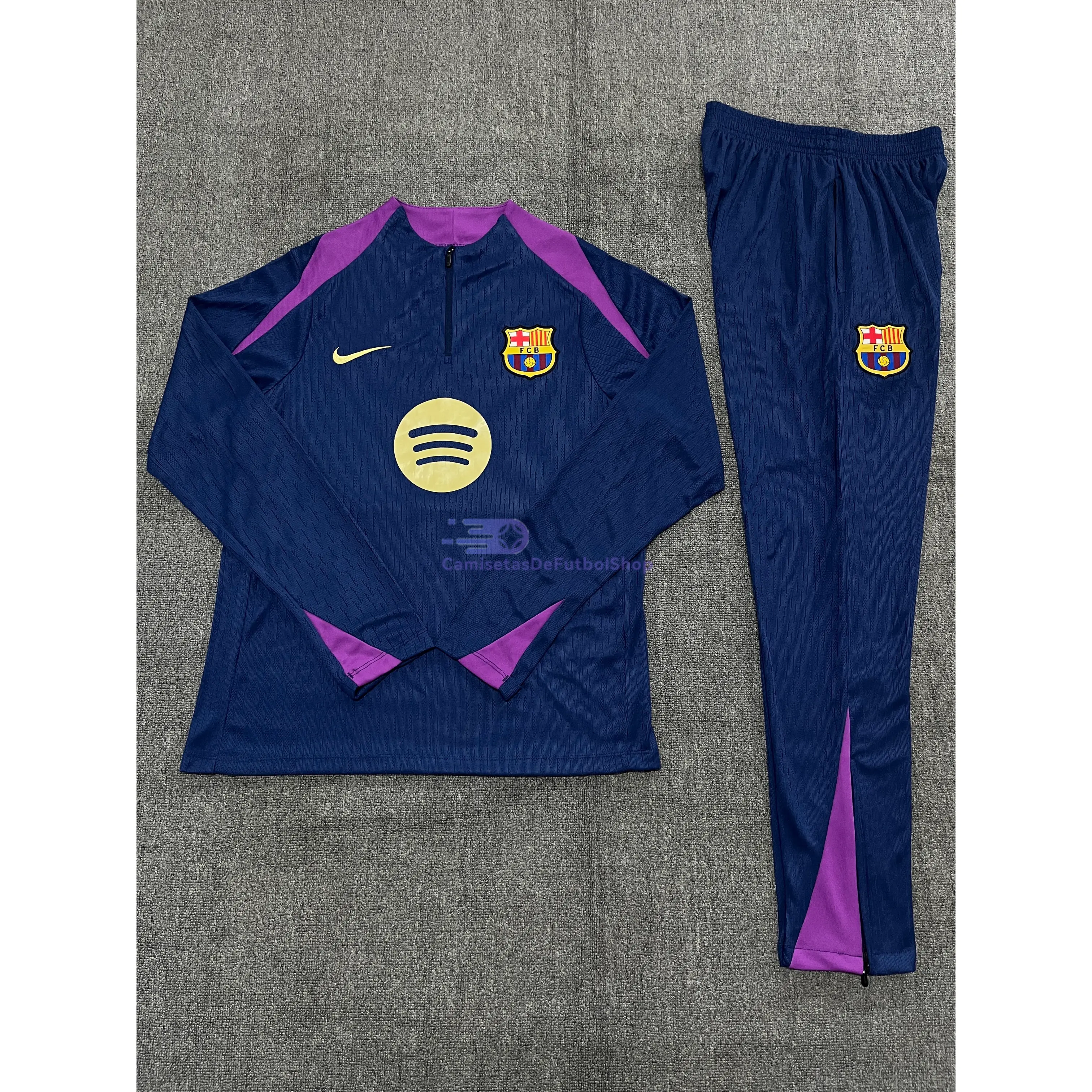 Sudadera De Entrenamiento Barcelona 2025/2026 Niño Kit Azul/Marino Morado (EDICIÓN JUGADOR)