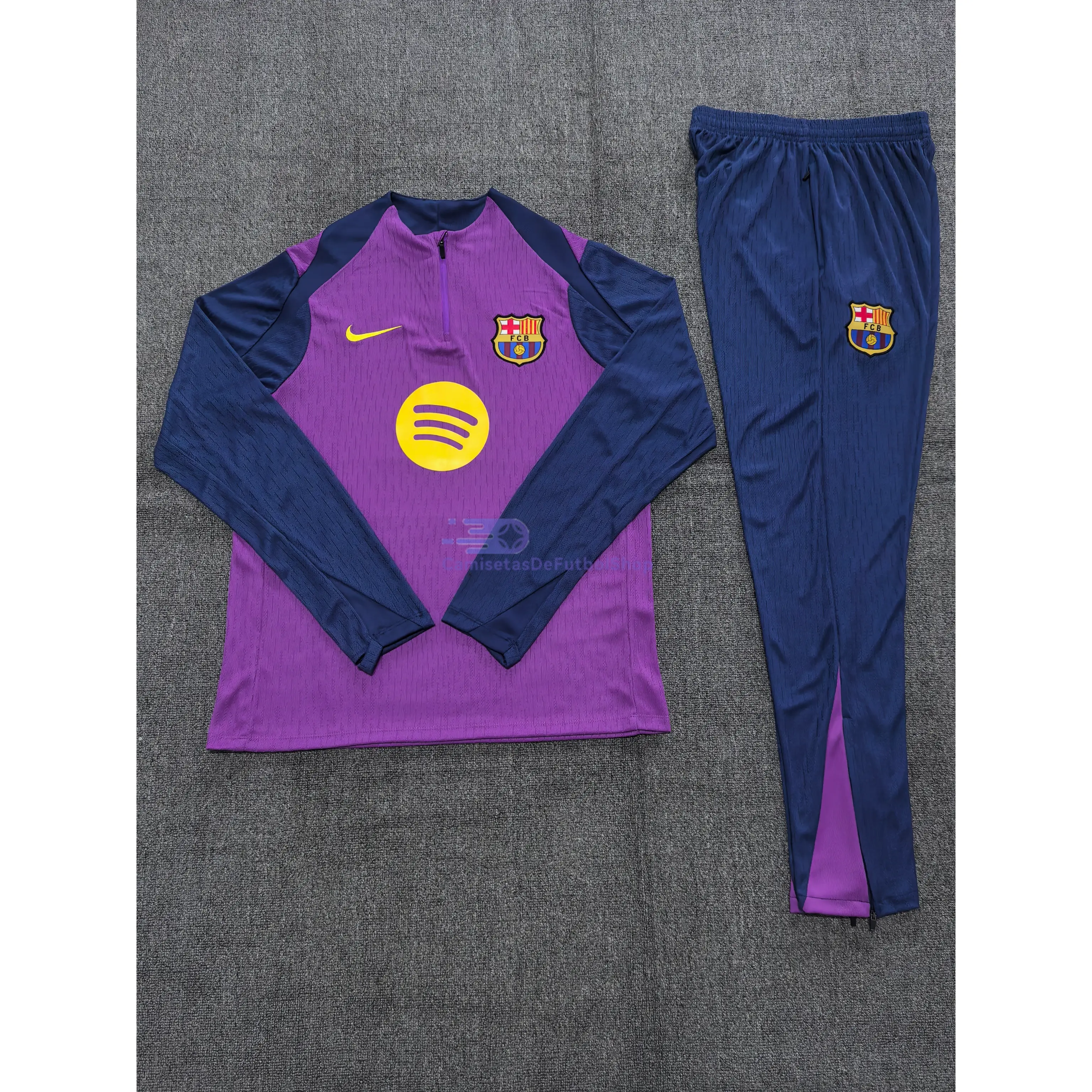 Sudadera De Entrenamiento Barcelona 2025/2026 Niño Kit Morado/Azul (EDICIÓN JUGADOR)