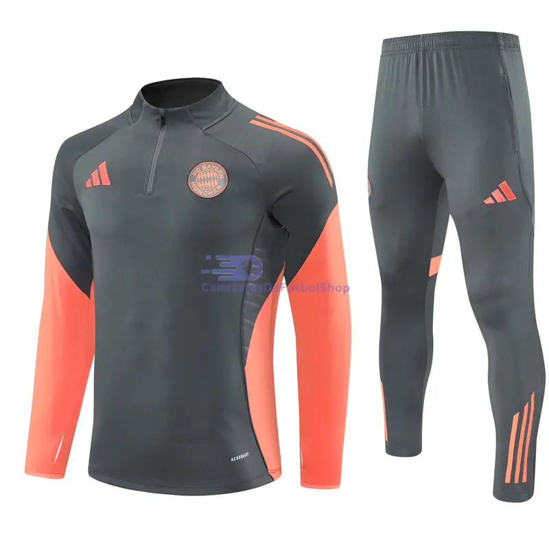 Sudadera De Entrenamiento Bayern Múnich 2025/2026 Kit Gris/Naranja
