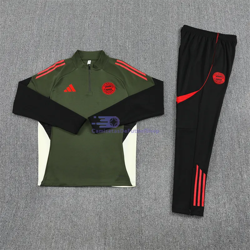 Sudadera De Entrenamiento Bayern Múnich 2025/2026 Kit Verde/Negro