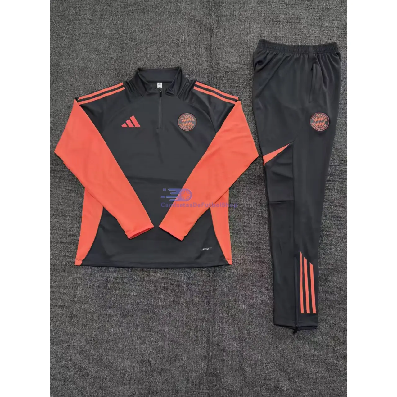 Sudadera De Entrenamiento Bayern Múnich 2025/2026 Niño Kit Gris/Naranja
