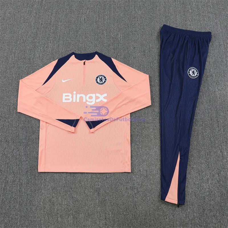 Sudadera De Entrenamiento Chelsea 2025/2026 Kit Rosa Claro/Azul (EDICIÓN JUGADOR)