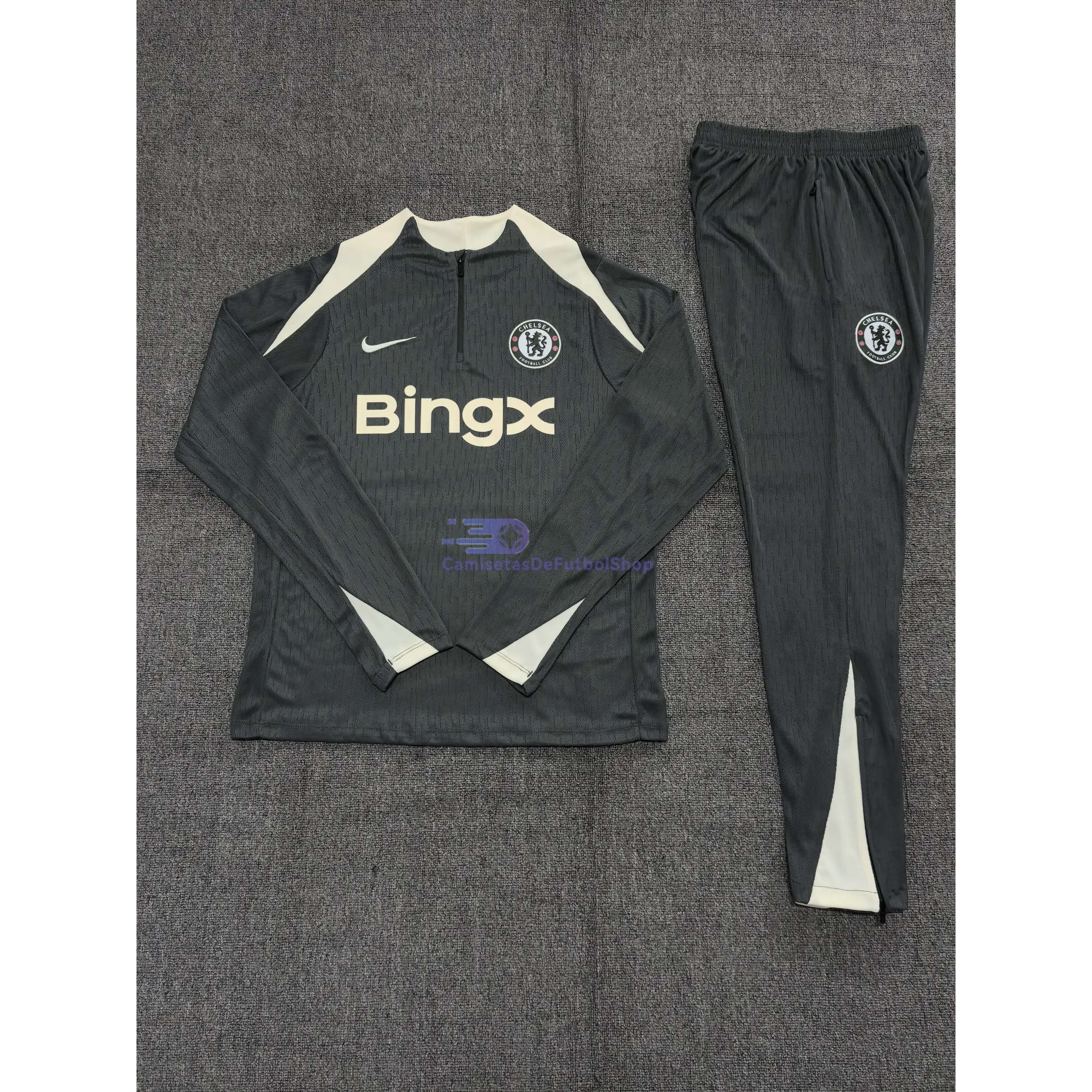 Sudadera De Entrenamiento Chelsea 2025/2026 Niño Kit Verde Militar (EDICIÓN JUGADOR)