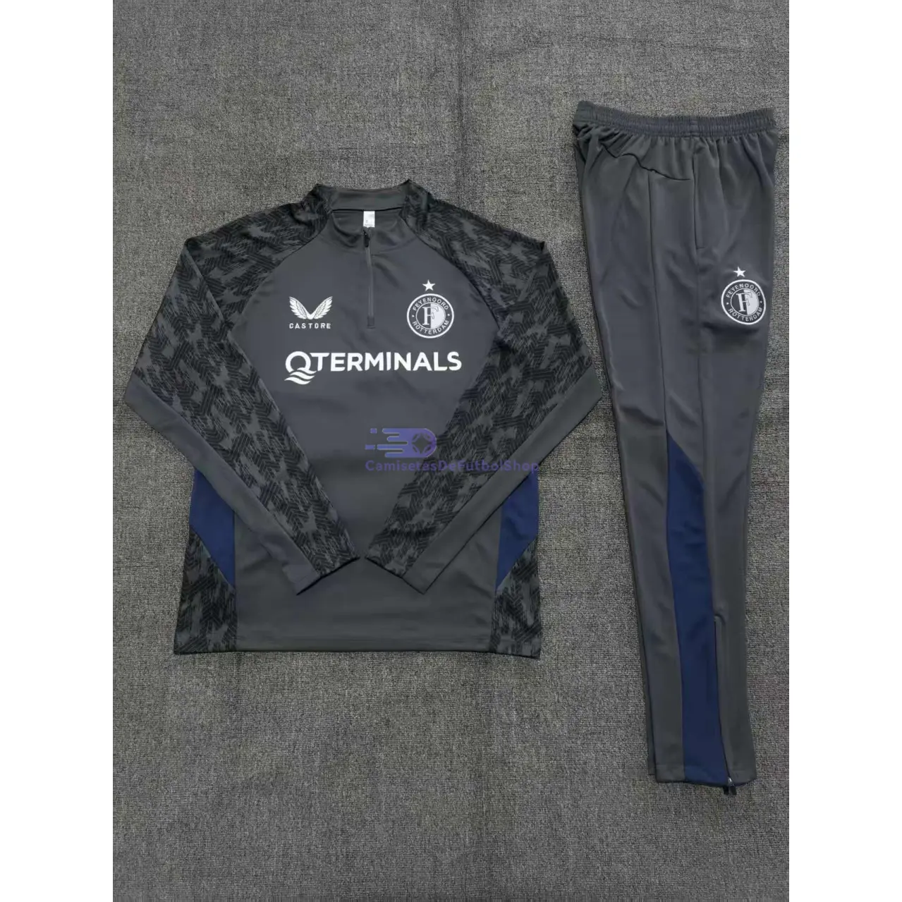 Sudadera De Entrenamiento Feyenoord 2025/2026 Niño Kit Gris Oscuro