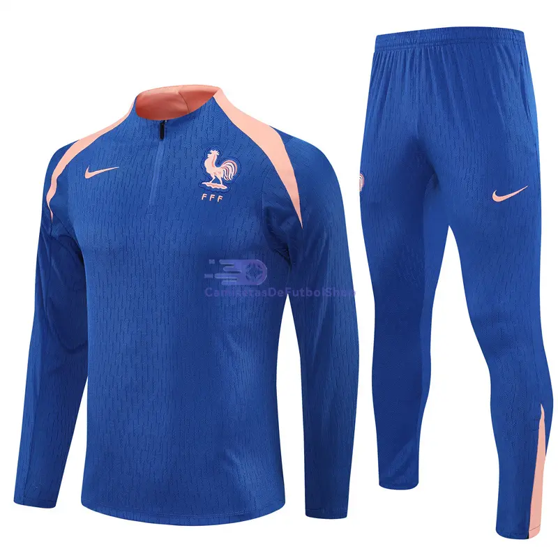 Sudadera De Entrenamiento Francia 2025 Kit Azul Real/Rosa (EDICIÓN JUGADOR)